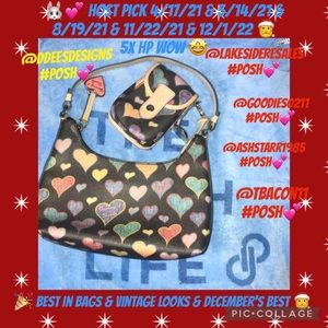 Dooney & Bourke black & tan bag and case set 🌈💕